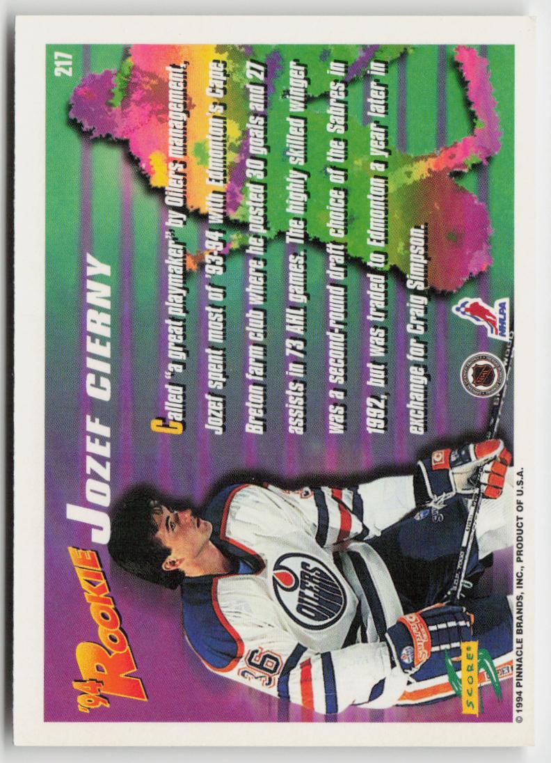 1994-95 Score #217 Jozef Cierny