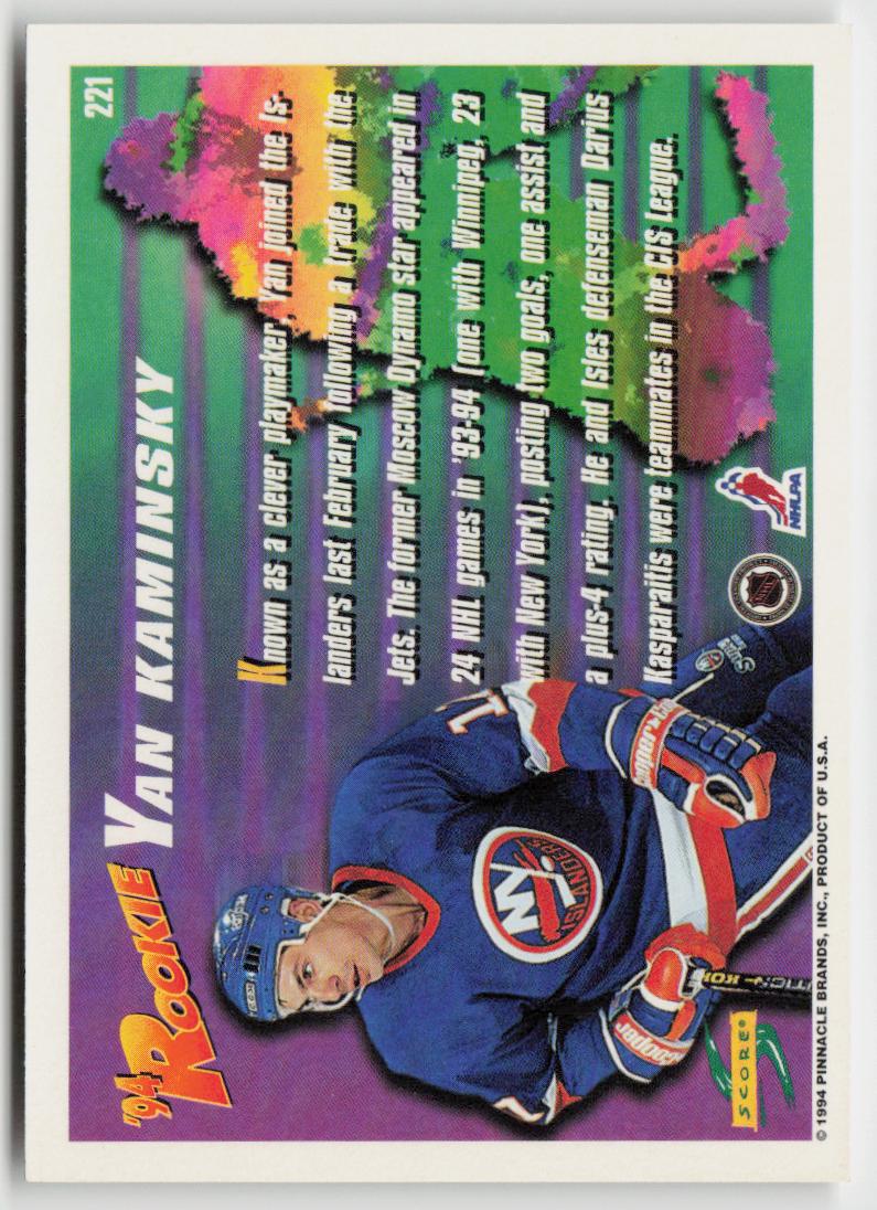 1994-95 Score #221 Yan Kaminsky