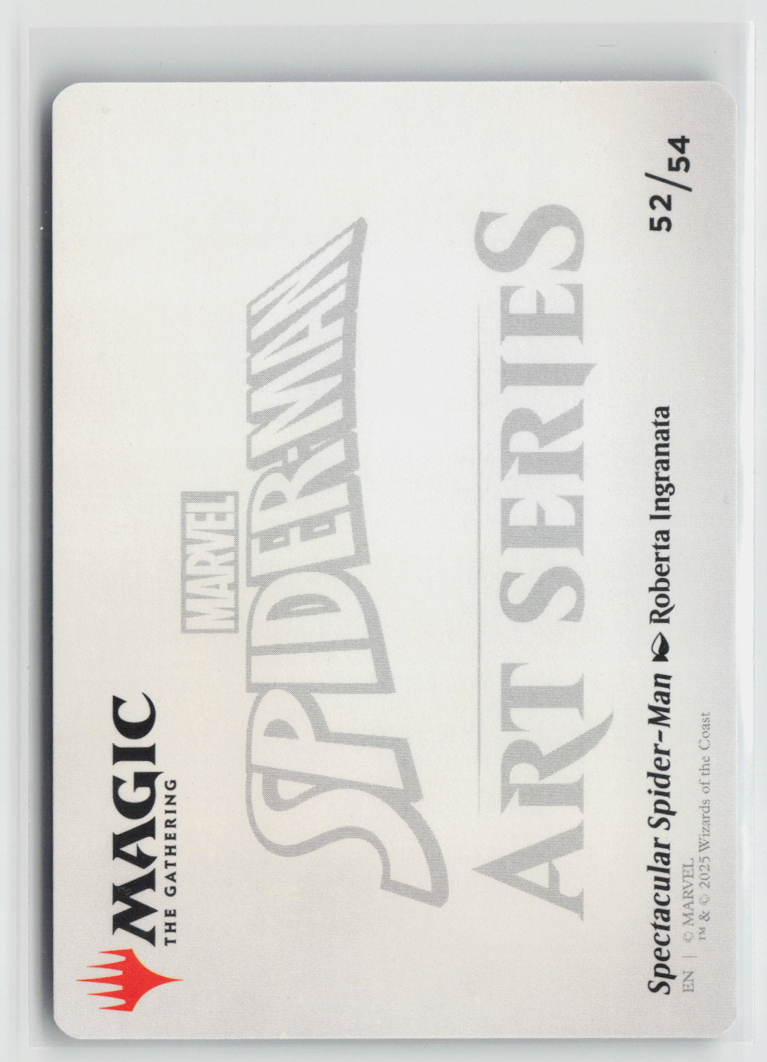 Spectacular Spider-Man (Black) Art Card 52/54