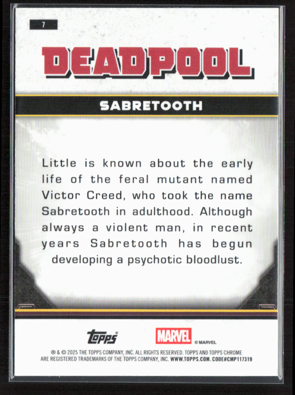 7 Sabretooth - Base - Comic Accurate