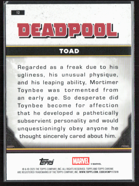 12 Toad - Base - Comic Accurate