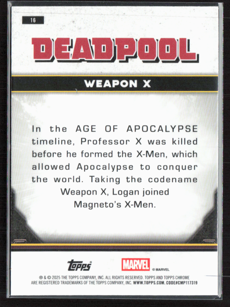 16 Weapon X - Base - Comic Accurate