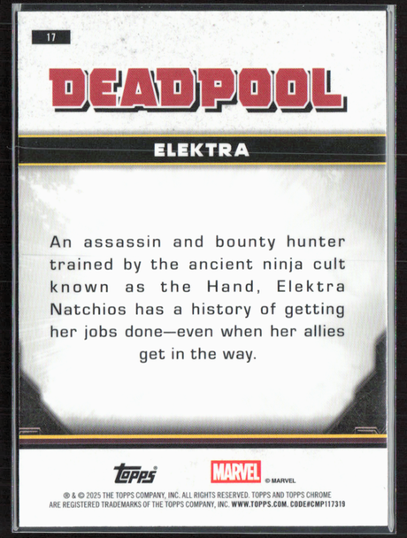 17 Elektra - Base - Comic Accurate