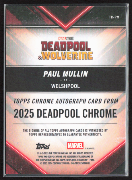 TC-PM Paul Mullin (Welshpool) - Chrome Autographs Refractor
