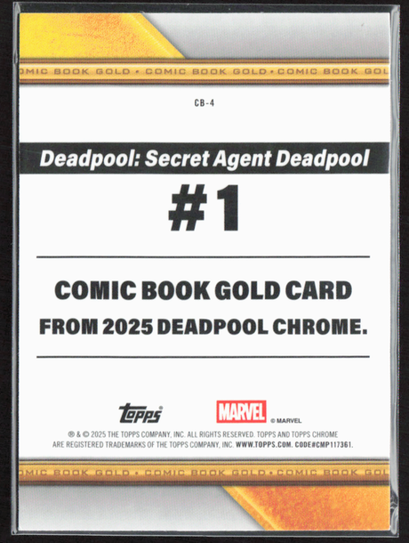 CB-4 Wade Wilson - Comic Book Gold Refractor