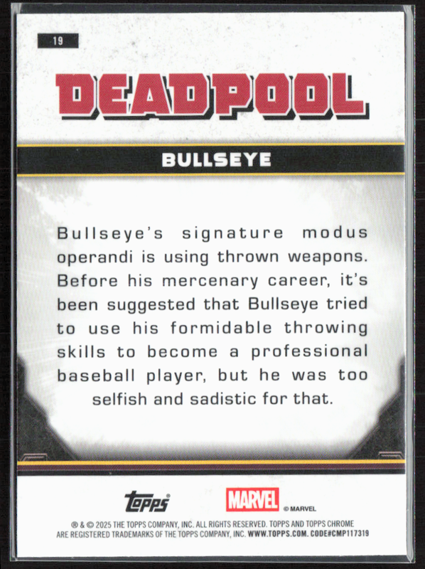 19 Bullseye - Base - Comic Accurate