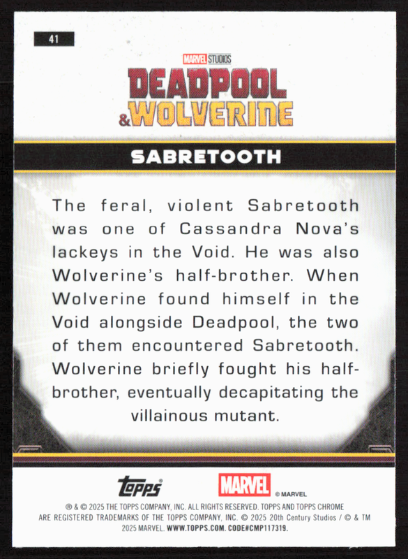 41 Sabretooth - Base - Characters