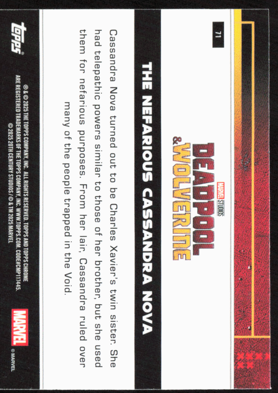 71 The Nefarious Cassandra Nova - Base - Multiverse And More