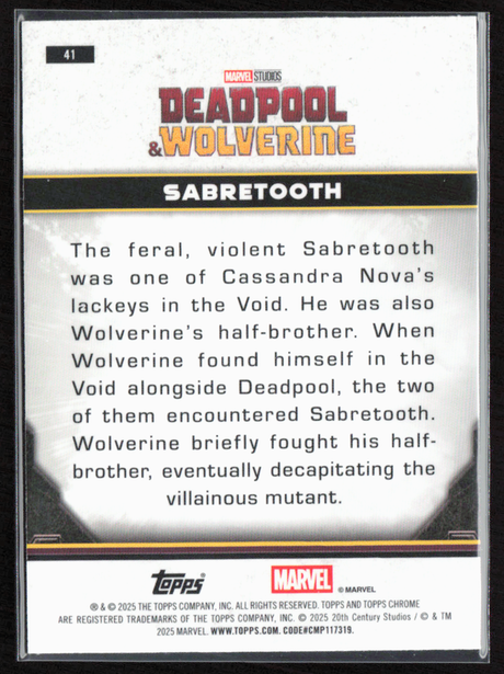 41 Sabretooth - Base - Characters Prism Refractor