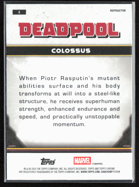 6 Colossus - Base - Comic Accurate Refractor