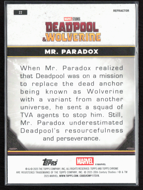 22 Mr. Paradox - Base - Characters Refractor