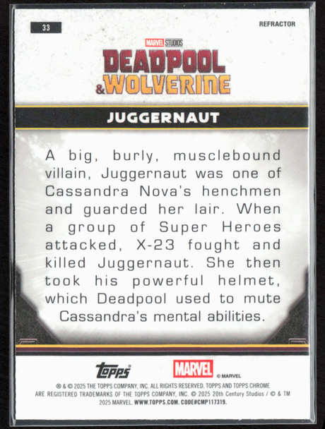 33 Juggernaut - Base - Characters Refractor