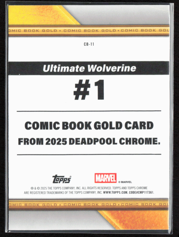 CB-11 Ultimate Wolverine - Comic Book Gold Refractor