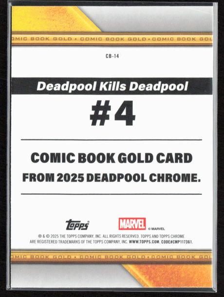 CB-14 Evil Deadpool - Comic Book Gold Refractor