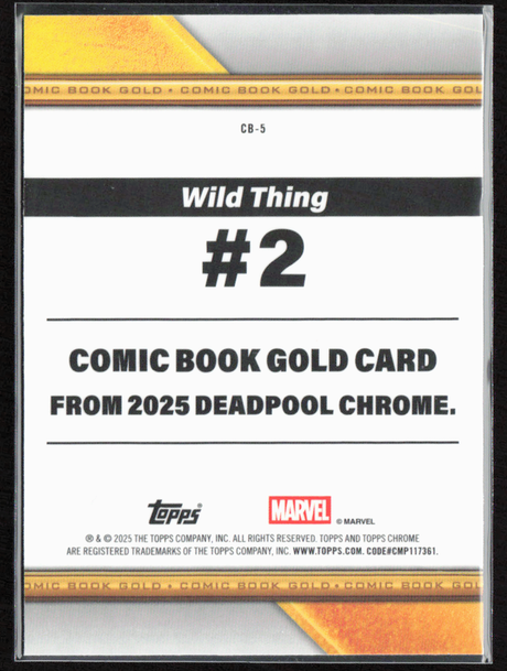 CB-5 Wild Thing - Comic Book Gold Refractor