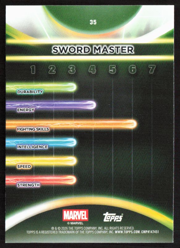 2026 Topps Neon Marvel - 35 Sword Master Sparkle