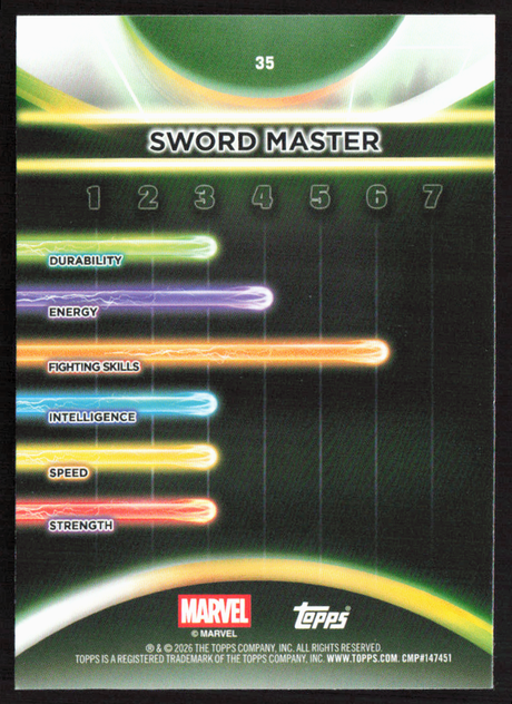 2026 Topps Neon Marvel - 35 Sword Master Sparkle