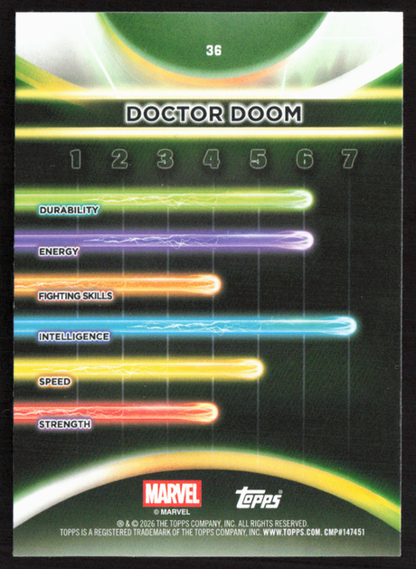 2026 Topps Neon Marvel - 36 Doctor Doom Sparkle