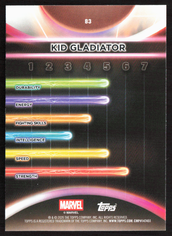 2026 Topps Neon Marvel - 83 Kid Gladiator Sparkle