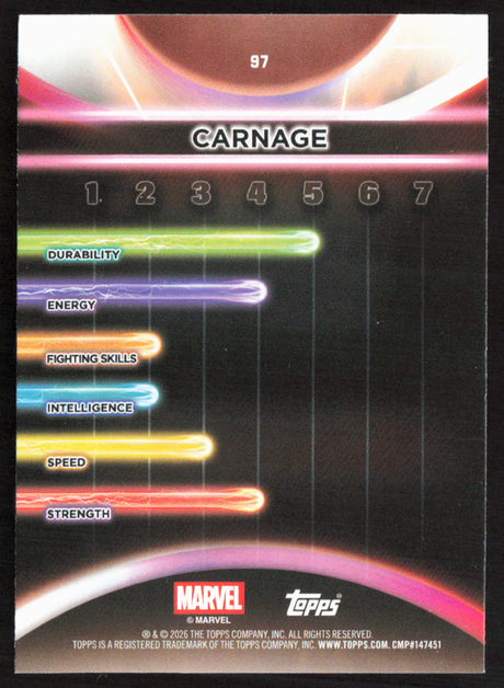 2026 Topps Neon Marvel - 97 Carnage Sparkle