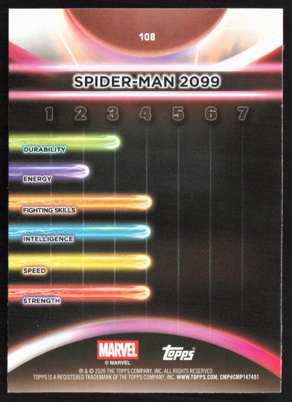 2026 Topps Neon Marvel - 108 Spider-Man 2099 Sparkle