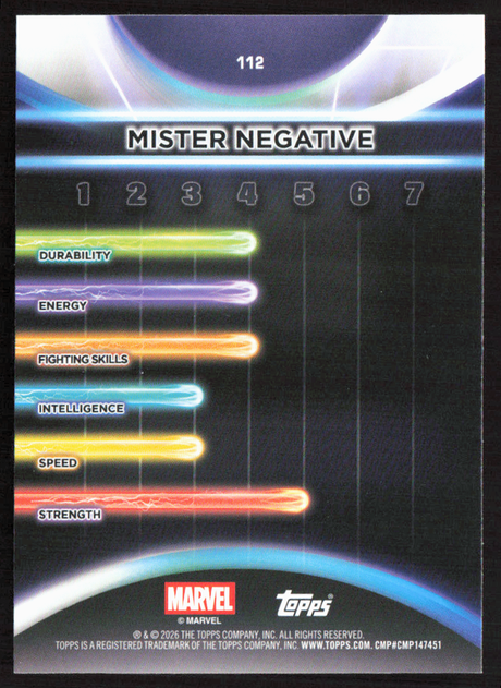 2026 Topps Neon Marvel - 112 Mister Negative Sparkle