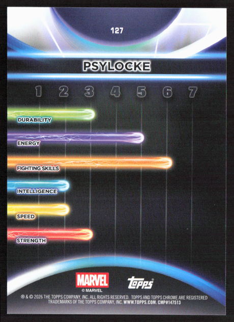 2026 Topps Neon Marvel - 127 Psylocke Chrome
