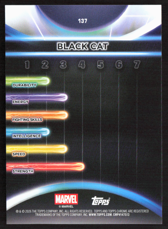 2026 Topps Neon Marvel - 137 Black Cat Chrome