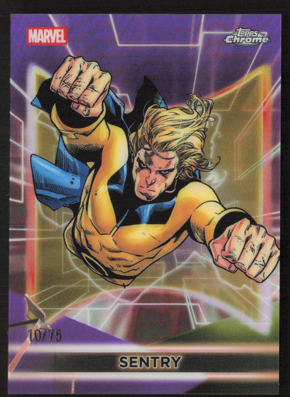 2026 Topps Neon Marvel - 122 Sentry Neon Purple Refractor 10/75
