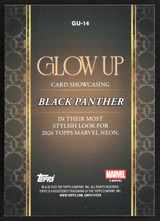 2026 Topps Neon Marvel - GU-14 Black Panther Glow Up