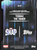 2026 Topps Neon Marvel - MS-20 Terrax The Tamer Marvel Snap