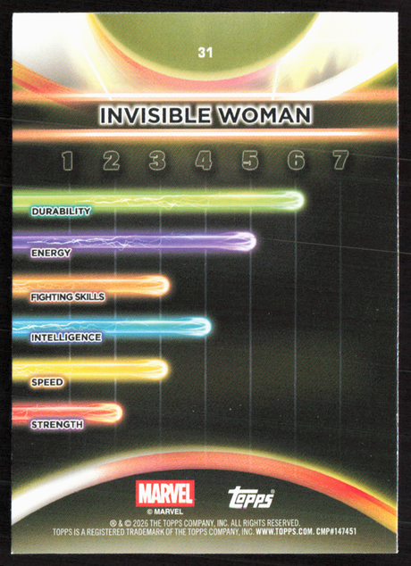 2026 Topps Neon Marvel - 31 Invisible Woman Rainbow