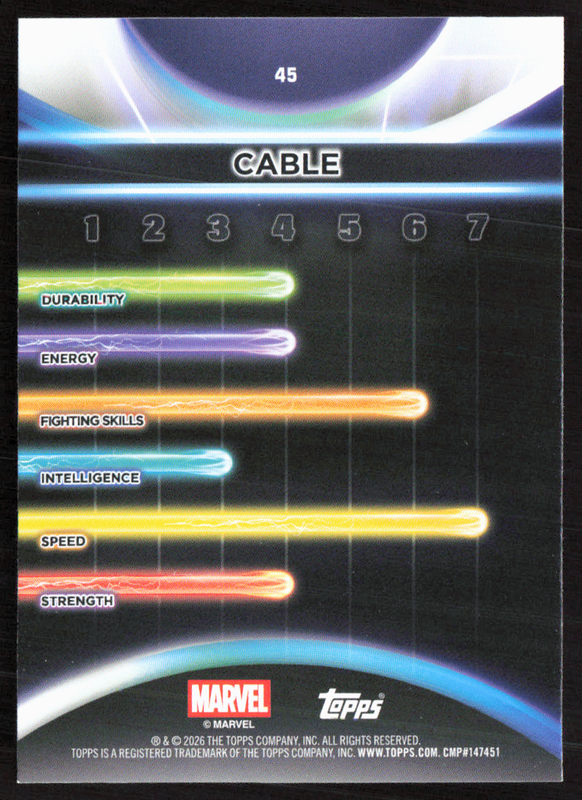2026 Topps Neon Marvel - 45 Cable Rainbow