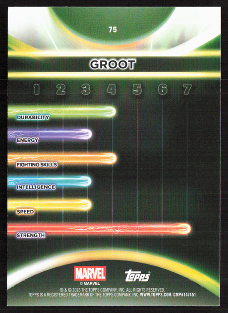 2026 Topps Neon Marvel - 75 Groot Rainbow