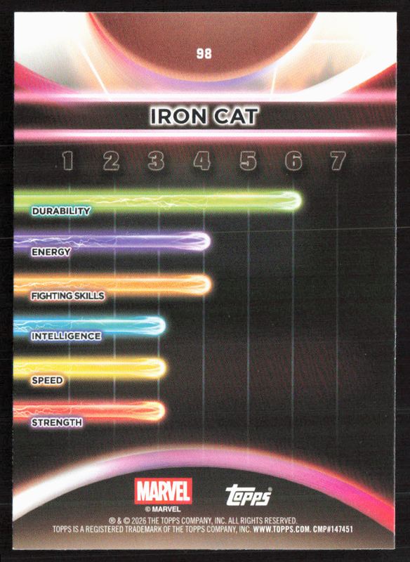 2026 Topps Neon Marvel - 98 Iron Cat Rainbow