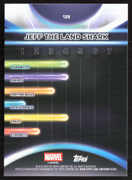 2026 Topps Neon Marvel - 129 Jeff The Land Shark Rainbow