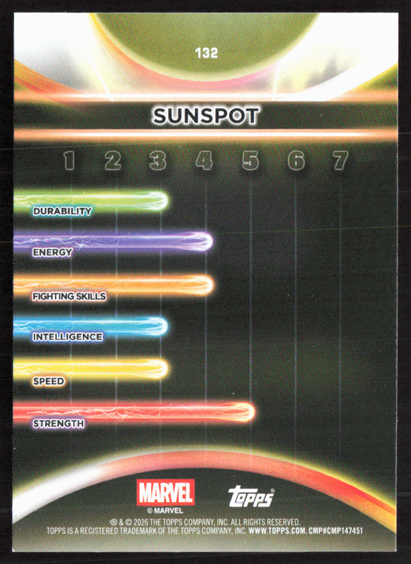 2026 Topps Neon Marvel - 132 Sunspot Rainbow