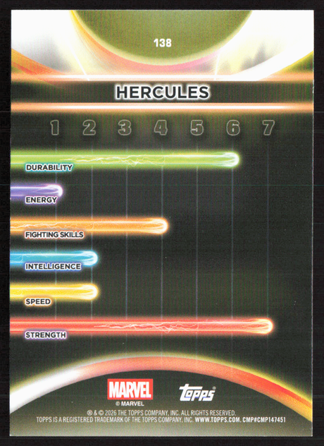 2026 Topps Neon Marvel - 138 Hercules Rainbow