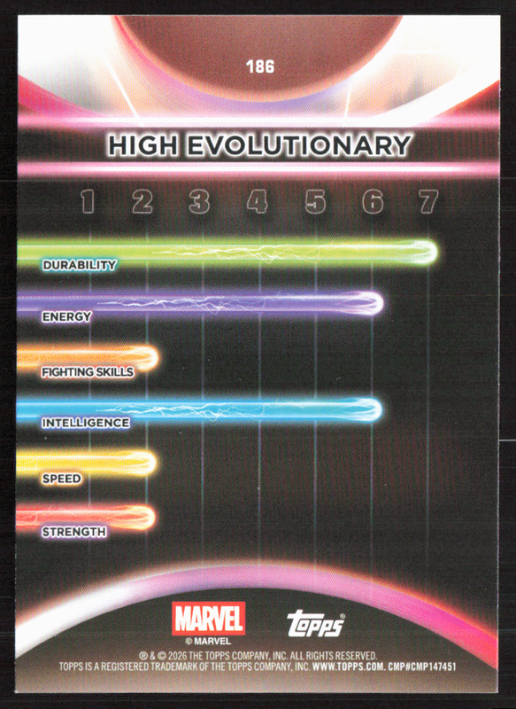 2026 Topps Neon Marvel - 186 High Evolutionary Rainbow