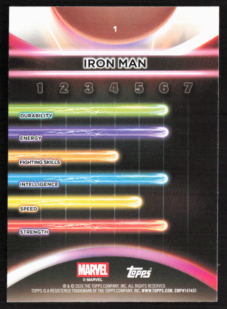 2026 Topps Neon Marvel - 1 Iron Man