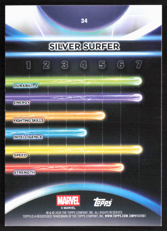 2026 Topps Neon Marvel - 34 Silver Surfer