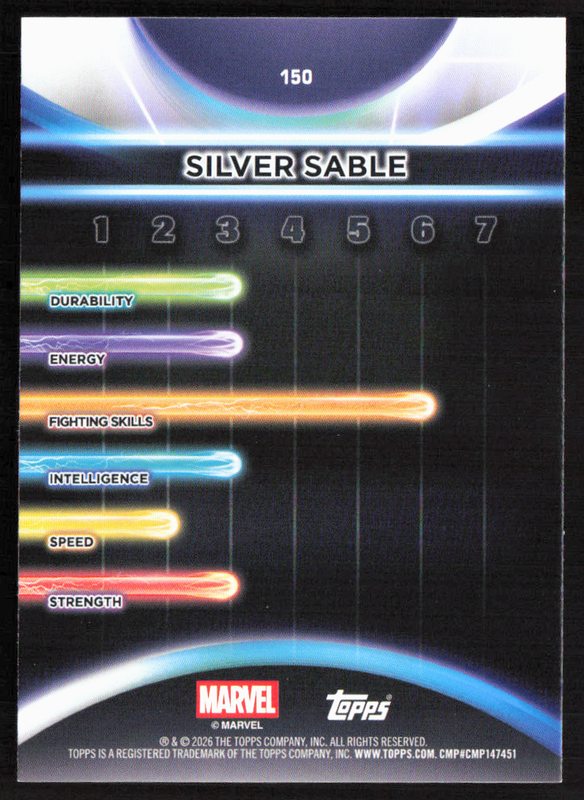 2026 Topps Neon Marvel - 150 Silver Sable